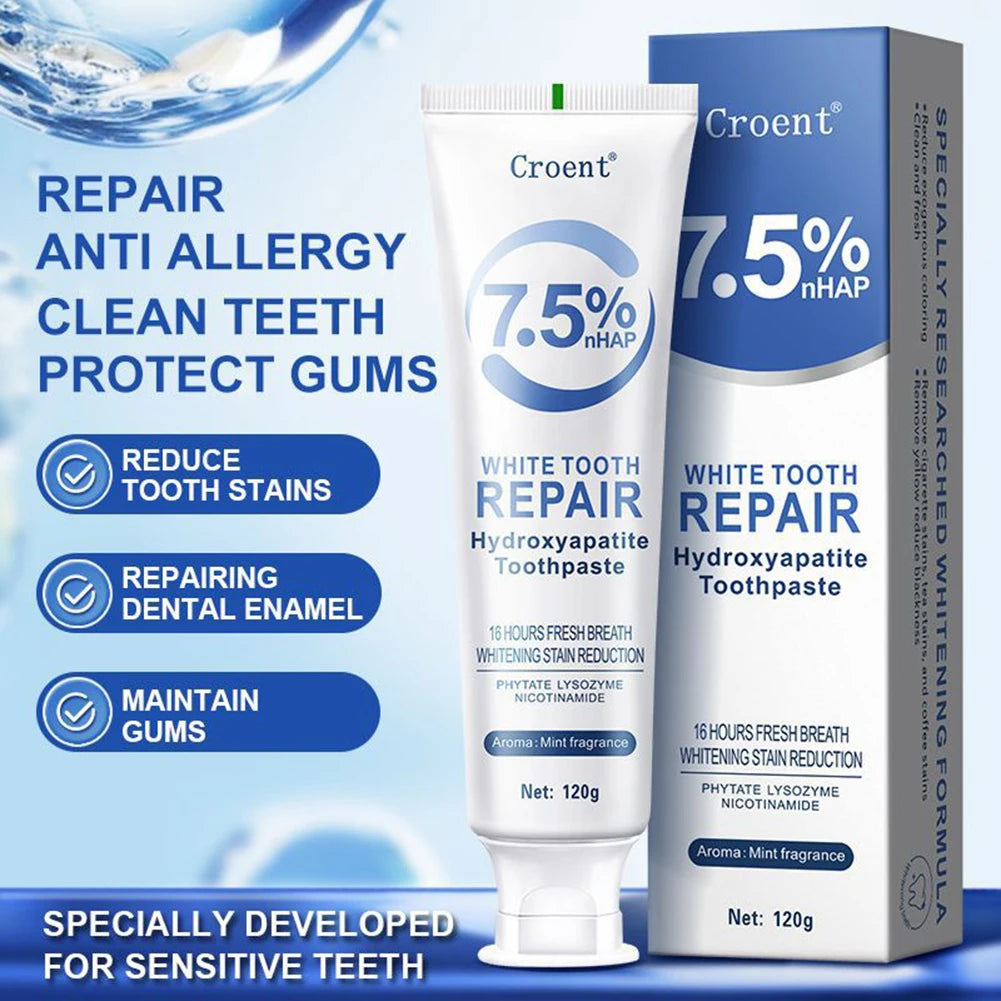 Advanced 7.5% Hydroxyapatite Toothpaste – Gentle Mint, 120g